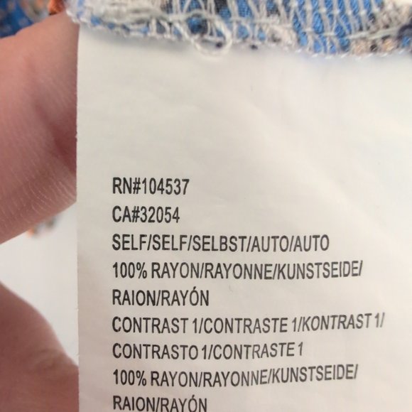 Tiny Boho Mixed-Print Crochet Yoke Tank Blouse‎ S - Picture 7 of 7